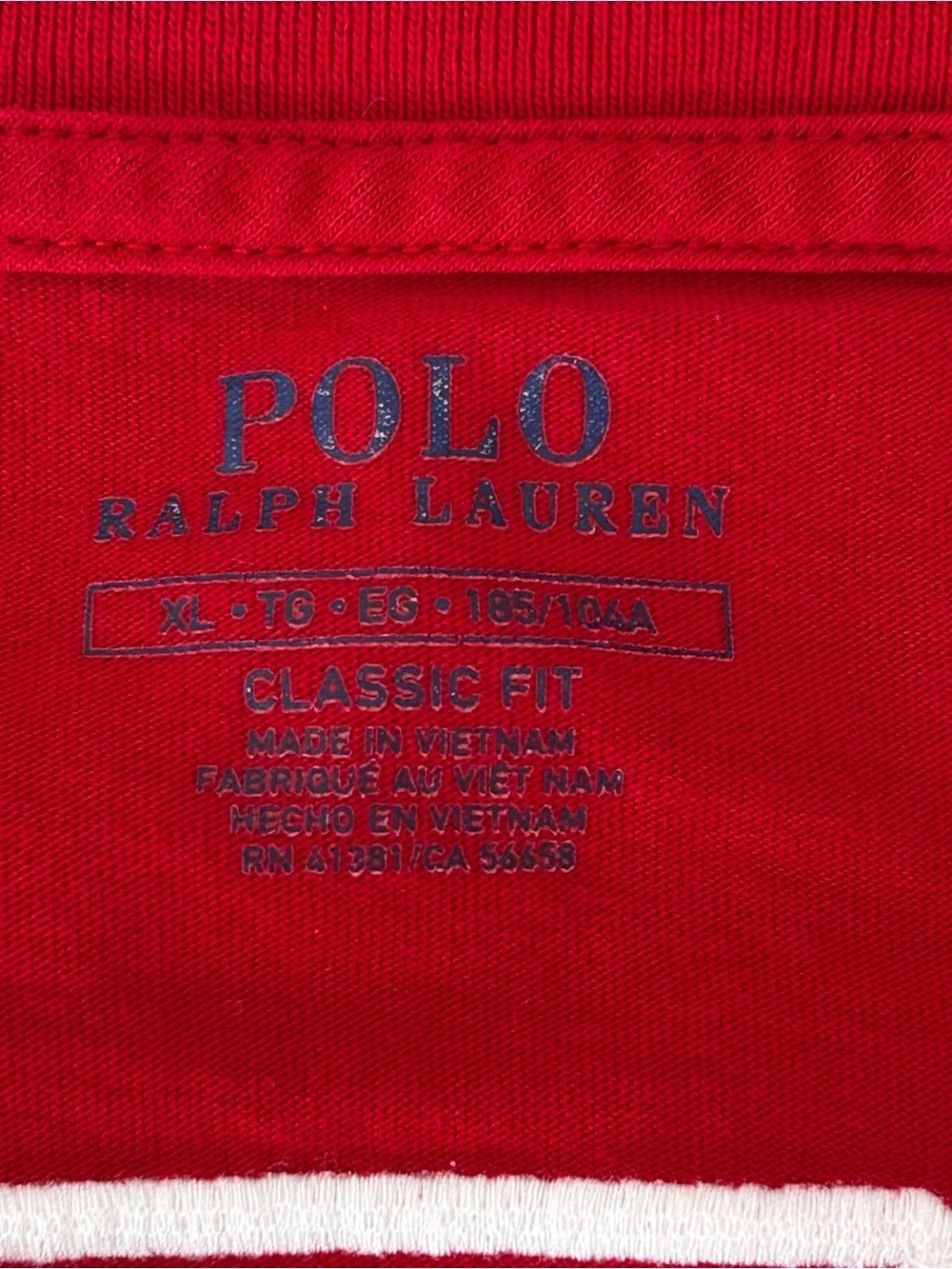 Ralph Lauren Red Polo Pony Crew Neck T-Shirt Sz‎ XL